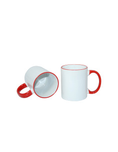 11oz Rim Handle Mug-Red