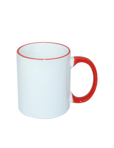 11oz Rim Handle Mug-Red 2