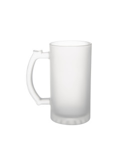 16oz Glass Beer Mug- Frosted Glass