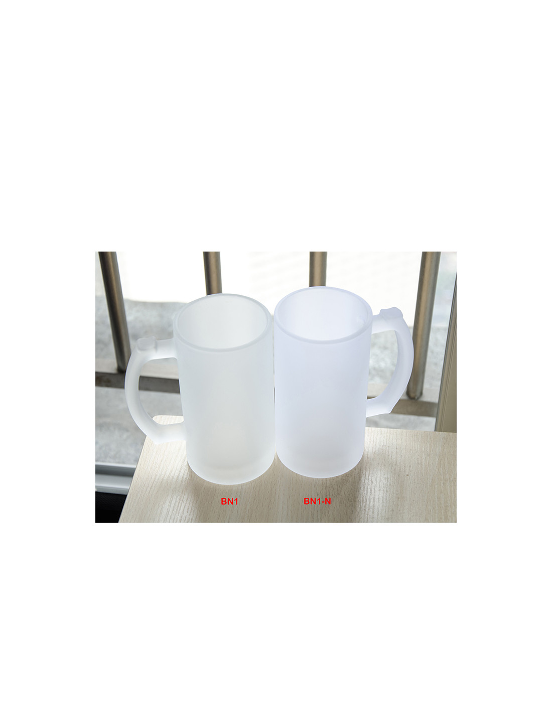 Chope à bière en verre de 16 oz - Verre givré