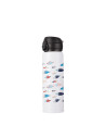 Bouteille en acier inoxydable avec couvercle pop de 500 ml/17 oz (blanc)