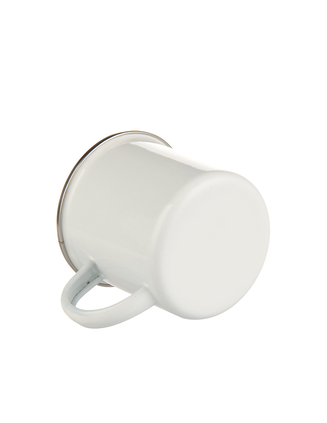 Tasse en émail de 12 oz avec fond plat