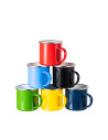 Tasse en émail de 12 oz avec fond plat