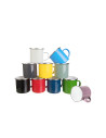 Tasse en émail de 12 oz avec fond plat