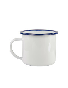 12oz/360ml Enamel Mug(Blue Edge)