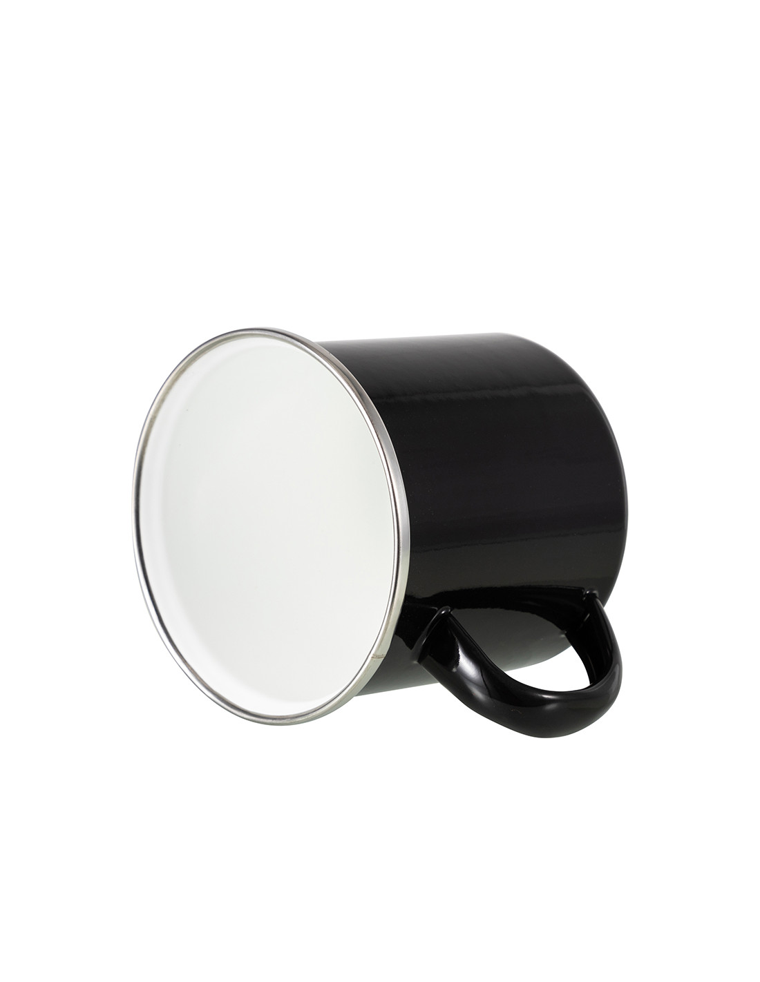 Tasse en émail coloré de 12 oz/360 ml (noir)