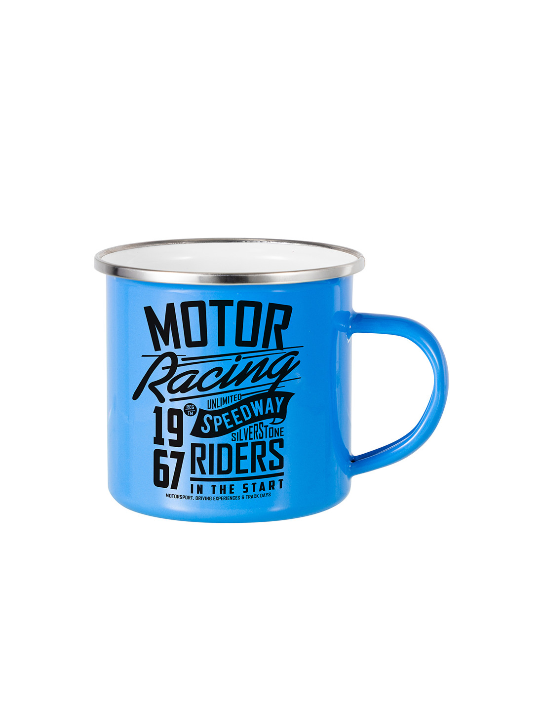Tasse en émail coloré de 12 oz/360 ml (bleu clair)
