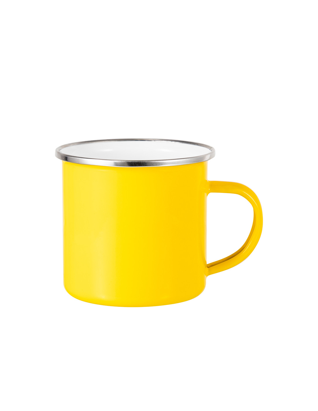 Tasse en émail coloré de 12 oz/360 ml (jaune)