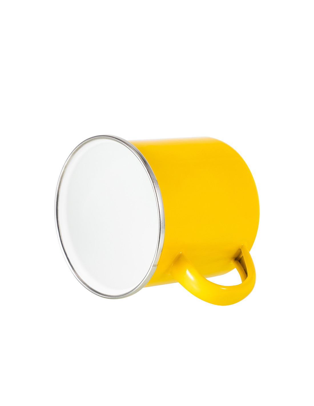 Tasse en émail coloré de 12 oz/360 ml (jaune)