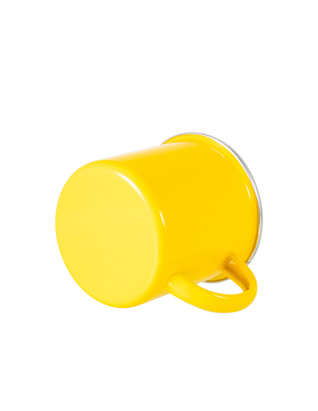 Tasse en émail coloré de 12 oz/360 ml (jaune)