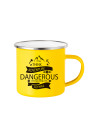 Tasse en émail coloré de 12 oz/360 ml (jaune)