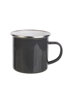 12oz/360ml Colored Enamel Mug(Gray Black)