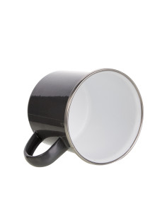 12oz/360ml Colored Enamel Mug(Gray Black) 2