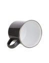Tasse en émail coloré de 12 oz/360 ml (gris noir)