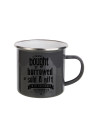 Tasse en émail coloré de 12 oz/360 ml (gris noir)