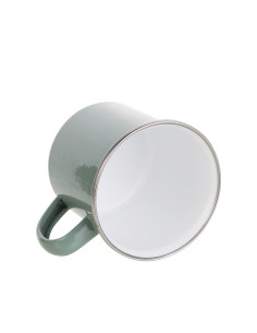 12oz/360ml Colored Enamel Mug(Gray Green) 2