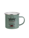 Tasse en émail coloré de 12 oz/360 ml (gris vert)