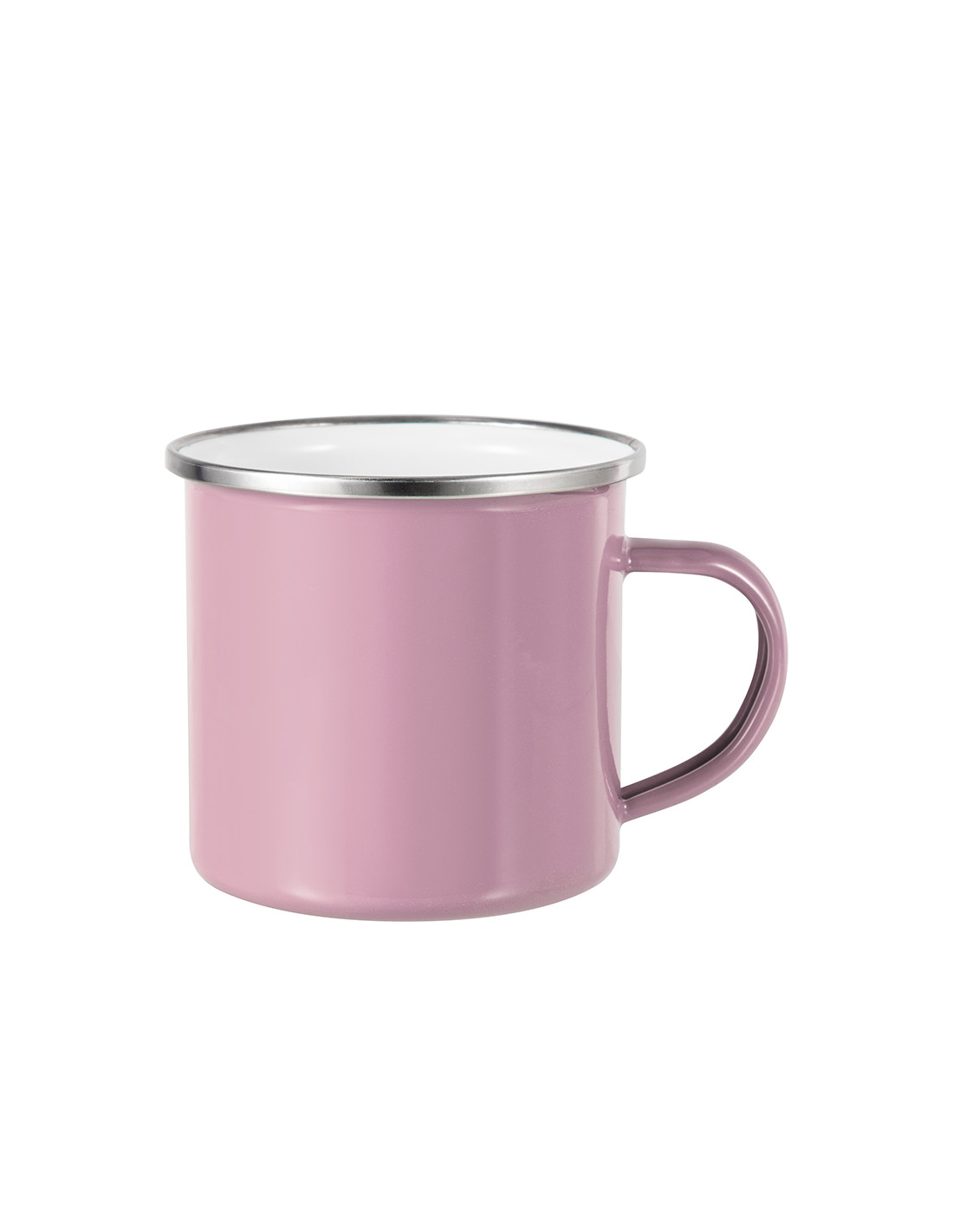 Tasse en émail coloré de 12 oz/360 ml (rose)