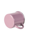 Tasse en émail coloré de 12 oz/360 ml (rose)
