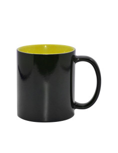 11oz Black Color Changing mug(Inner Color)-Yellow