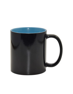 11oz Black Color Changing mug(Inner Color)-Light Blue