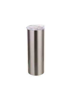 20oz/600ml Tumbler with Straw & Lid(Silver)