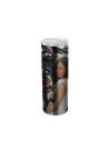 Gobelet 20oz/600ml avec paille et couvercle (argent)