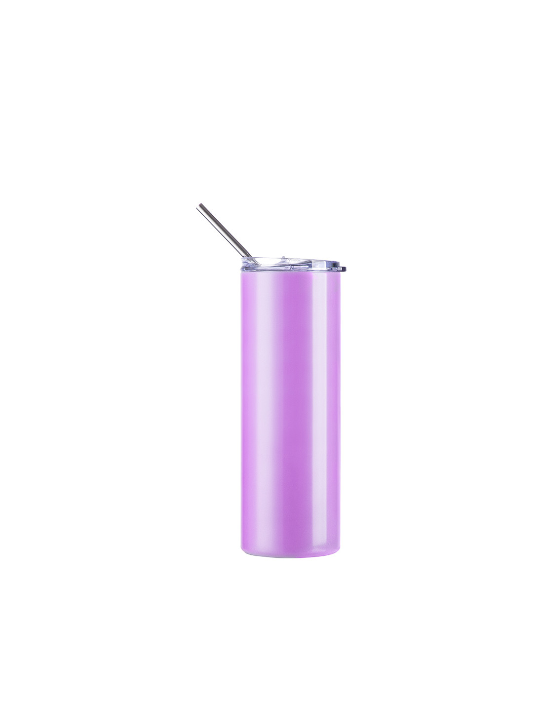 Gobelet SS à couleur changeante de 20 oz/600 ml avec paille et couvercle (activé par les UV, blanc à violet)