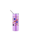 Gobelet SS à couleur changeante de 20 oz/600 ml avec paille et couvercle (activé par les UV, blanc à violet)
