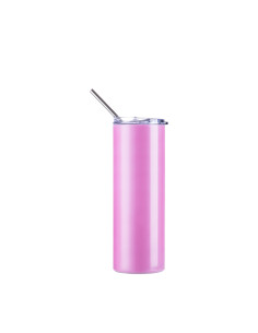 20oz/600ml SS  Color Changing Tumbler with Straw & Lid(UV-Activated, White to Red)