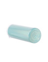 Gobelet fin en acier inoxydable scintillant à paillettes de 20 oz/600 ml avec paille (bleu clair)