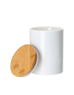 25oz Ceramic Storage Jar w/ Bamboo Lid 2