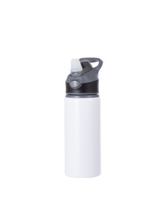 20OZ/650ml Alu Water Bottle with Black Cap(White) 2