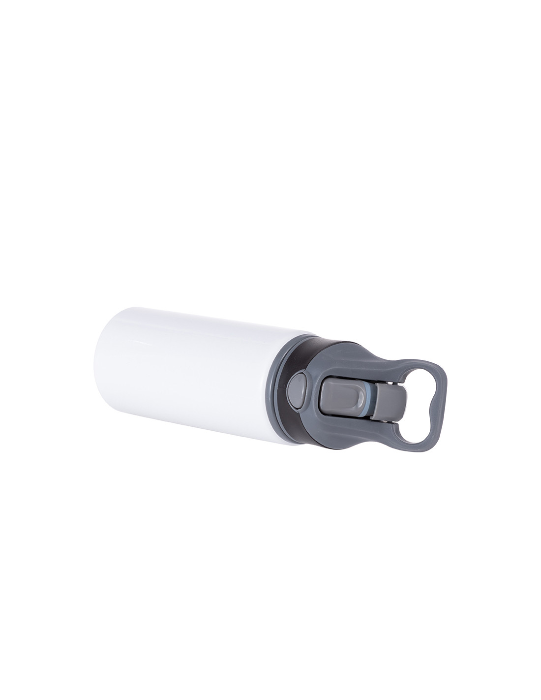 Bouteille d'eau en aluminium de 20 OZ/650 ml avec bouchon noir (blanc)
