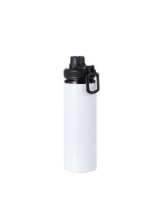 25OZ/850ml Alu Water Bottle with Black Cap(White)