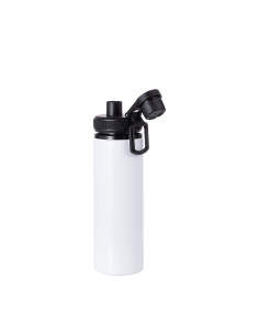 25OZ/850ml Alu Water Bottle with Black Cap(White) 2