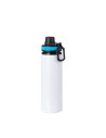 Bouteille d'eau en aluminium de 25 OZ/850 ml avec bouchon bleu (blanc)