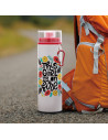 Bouteille en aluminium de 27 oz/800 ml avec couvercle rouge (blanc)