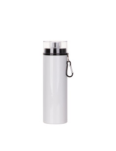 27oz/800ml Aluminum Bottle w/ Black Lid(White)