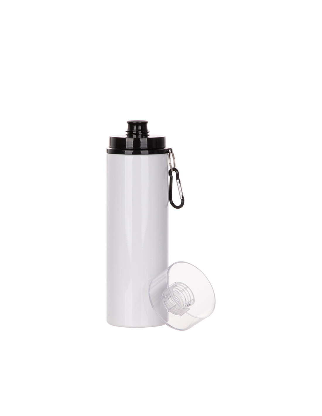 Bouteille en aluminium de 27 oz/800 ml avec couvercle noir (blanc)