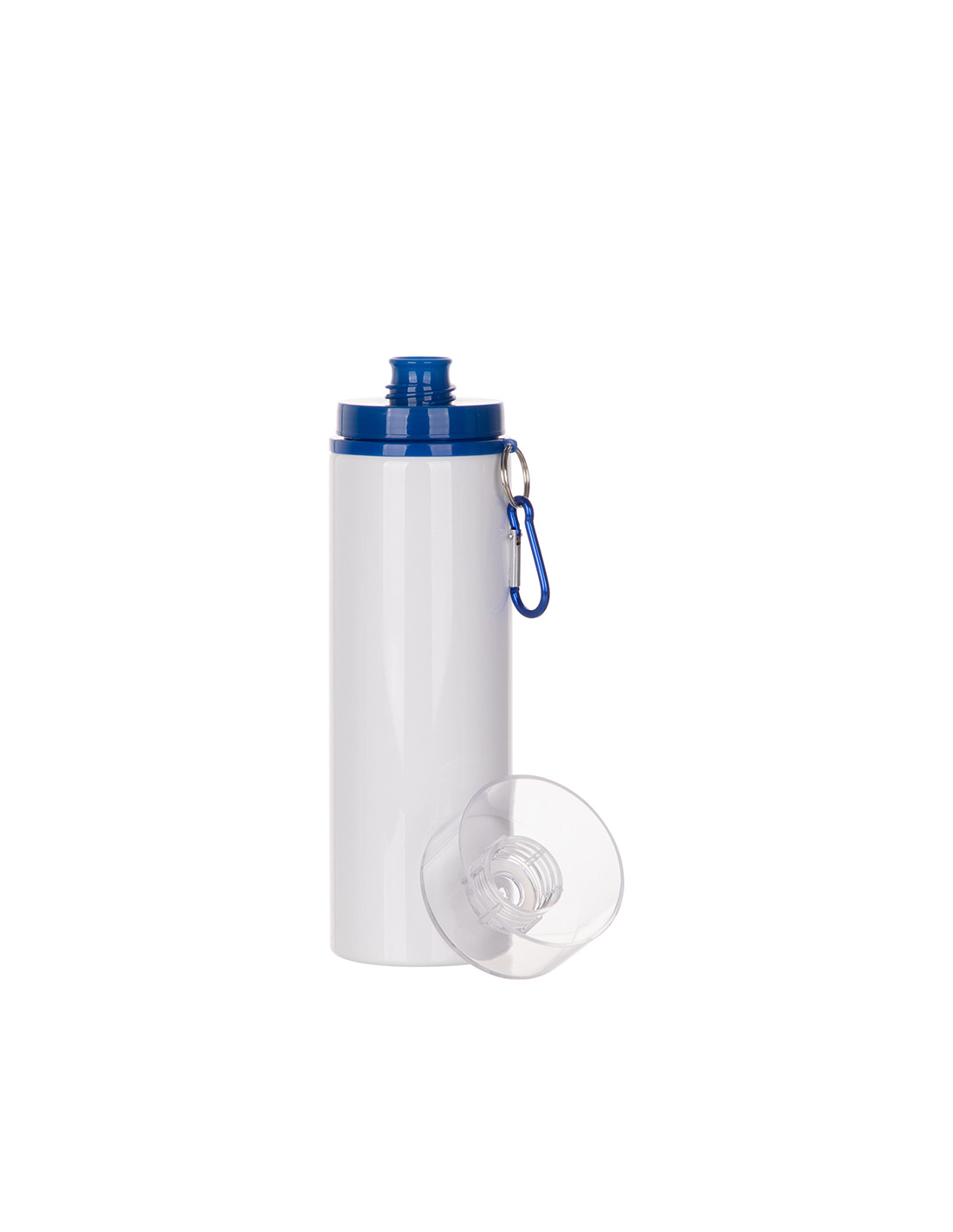 Bouteille en aluminium de 27 oz/800 ml avec couvercle bleu (blanc)