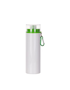 27oz/800ml Aluminum Bottle w/ Green Lid(White)