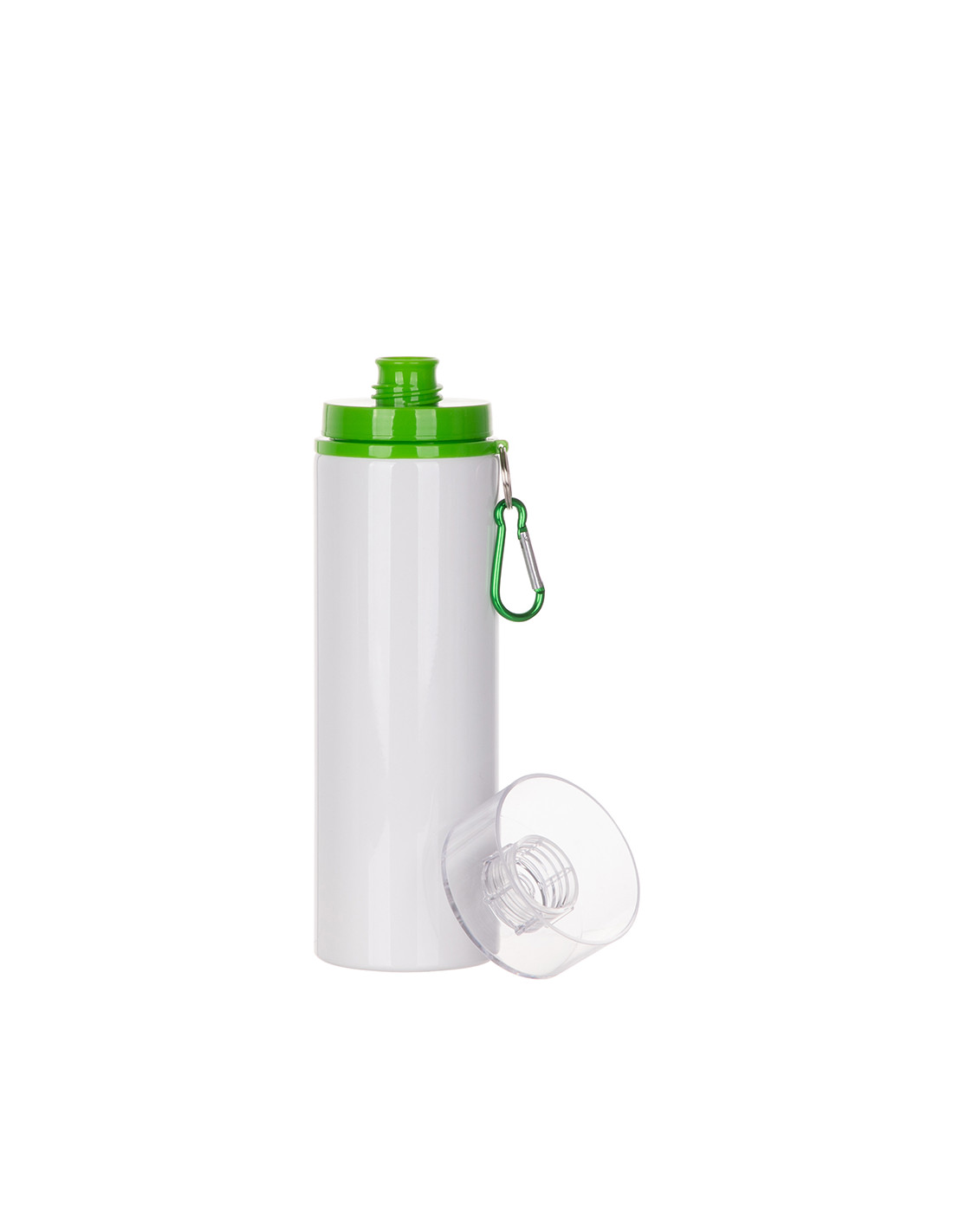 Bouteille en aluminium de 27 oz/800 ml avec couvercle vert (blanc)