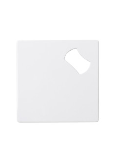 Full White Stainless Steel Bottle Opener(Square, 9cm)