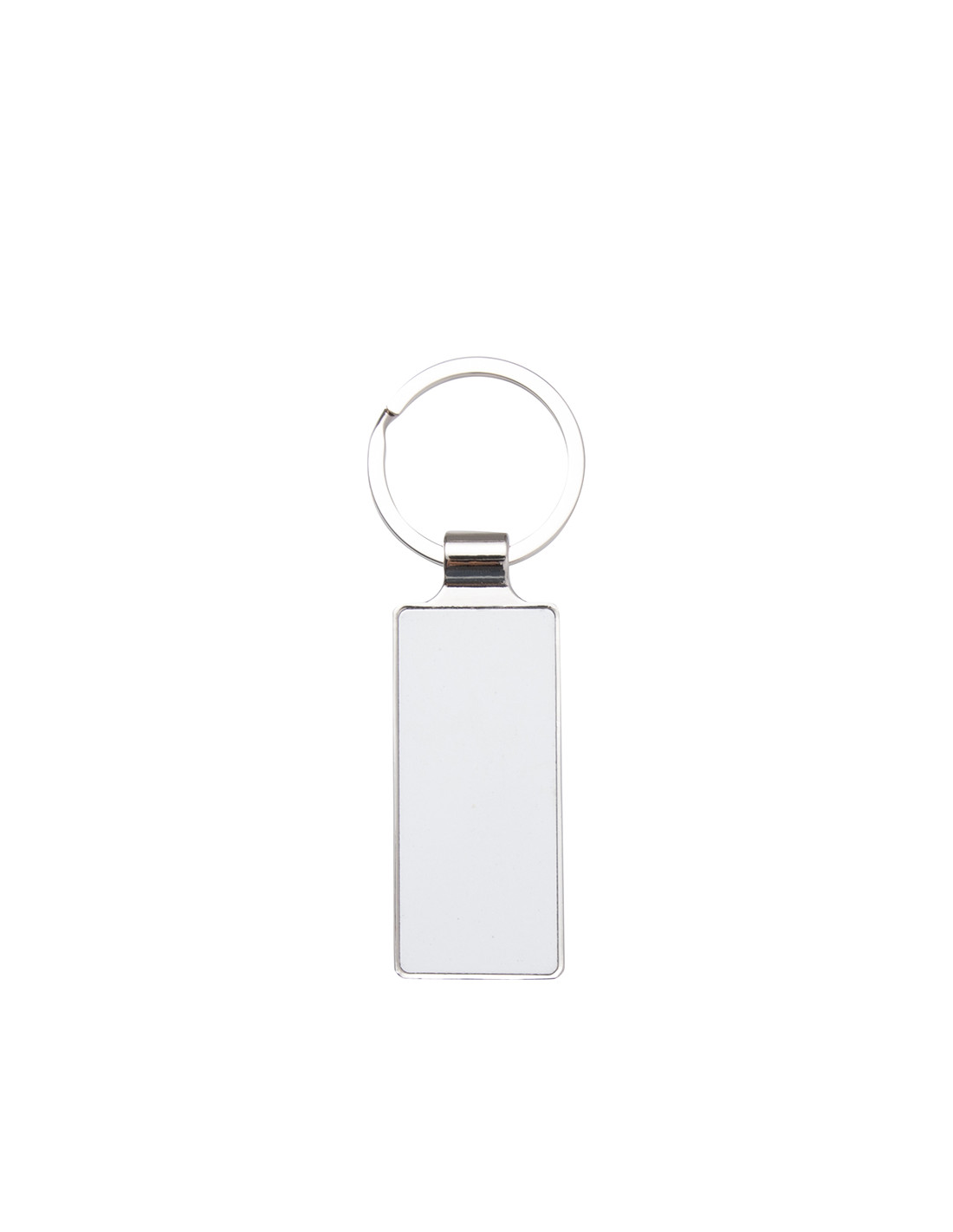 Porte-clés en métal (rectangle, 2,4 x 6,5 cm)
