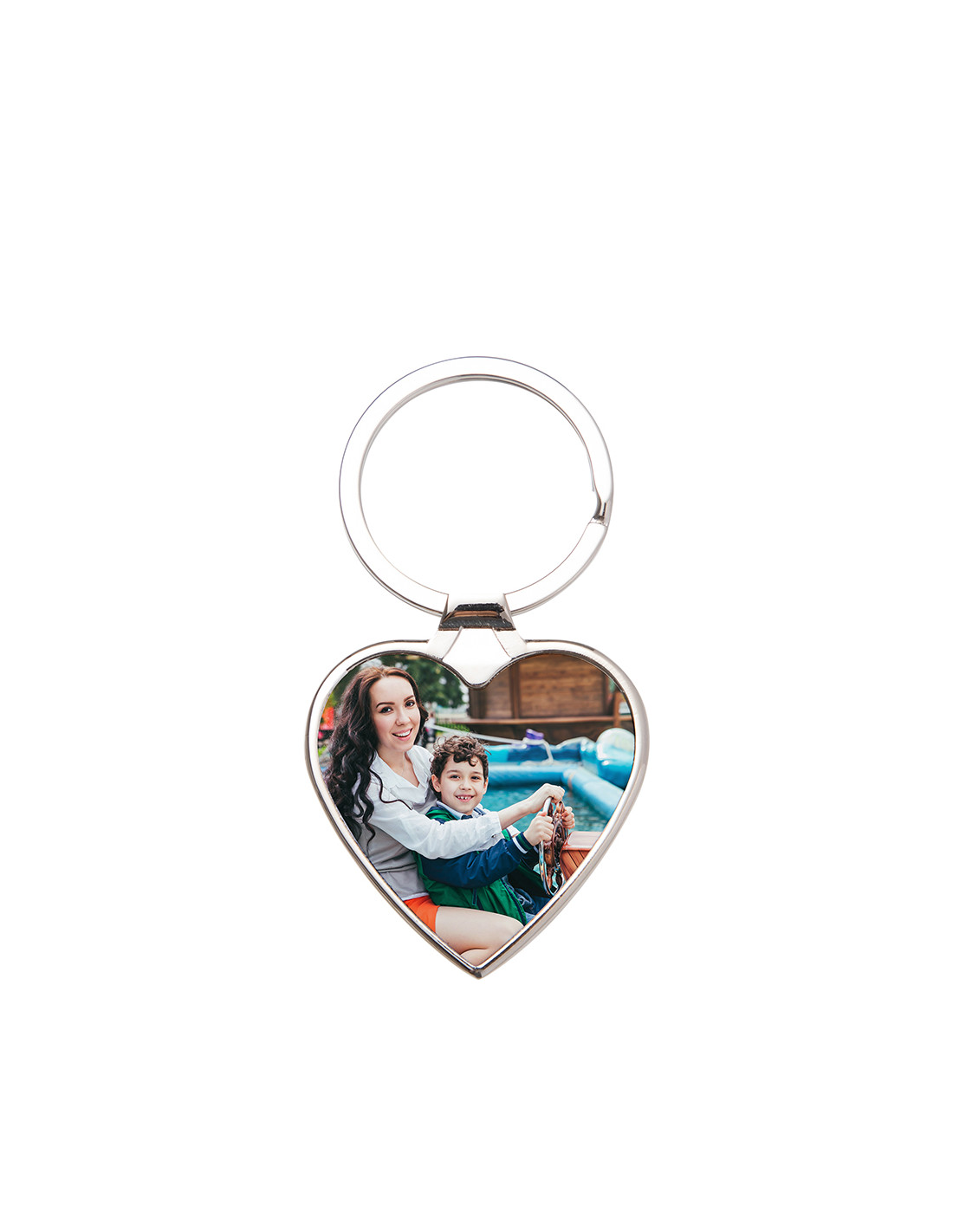 Porte-clés à sangle en PU (cœur, 4 x 4,5 cm)