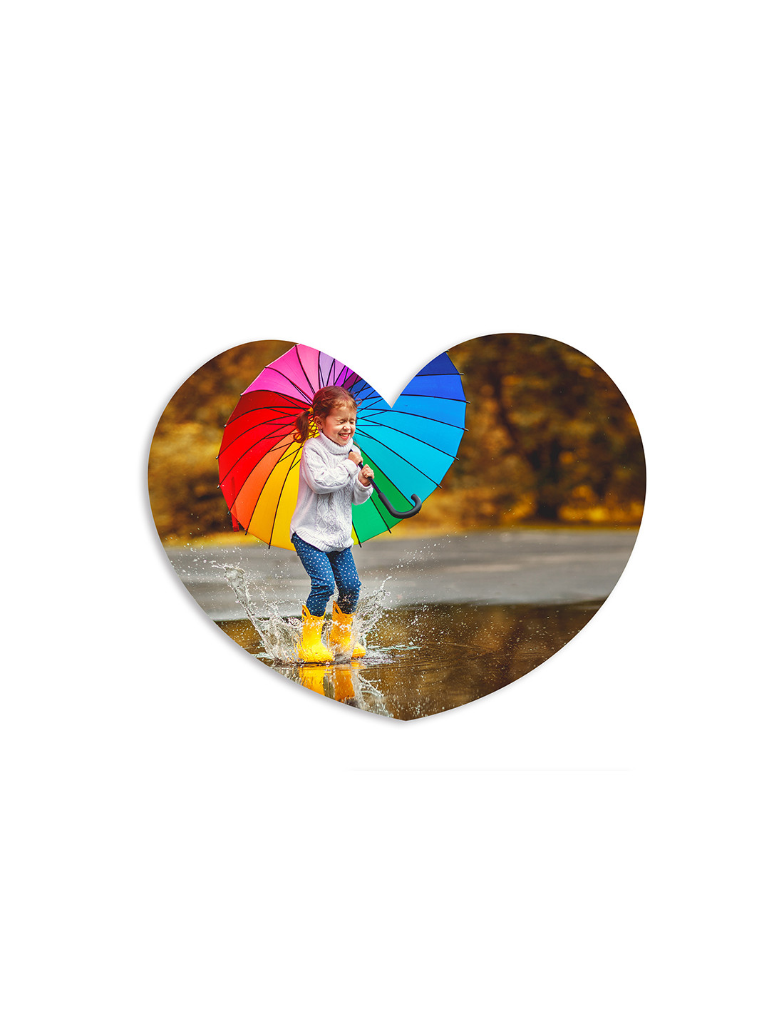 Aimant de réfrigérateur à sublimation-coeur (9,5 cm)