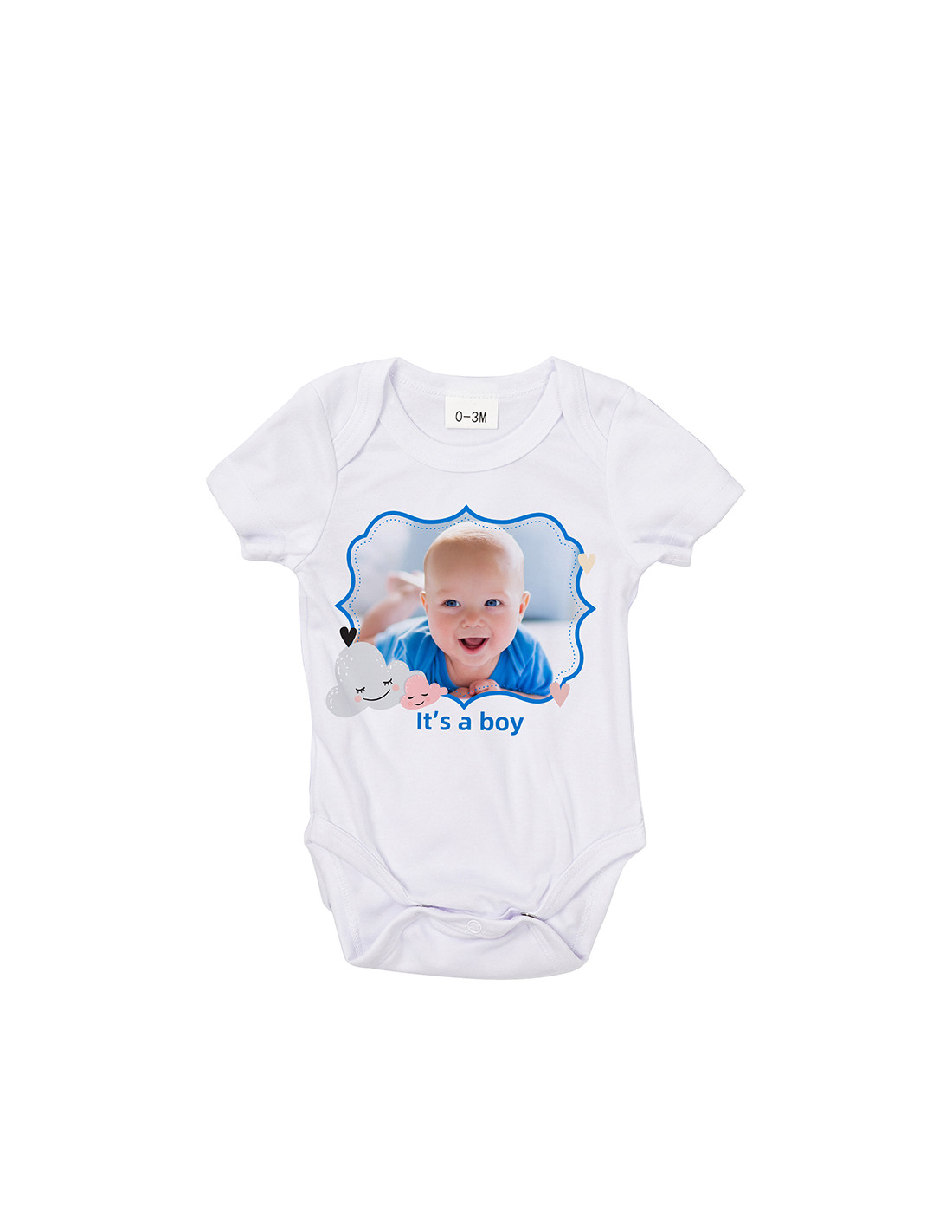 Combinaison bébé à manches courtes XL (blanc, 12-18 mois)