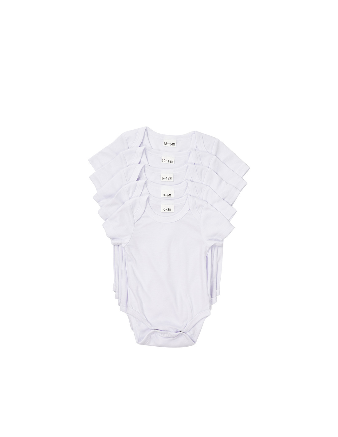 Combinaison bébé à manches courtes XXL (blanc, 18-24 mois)