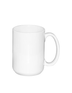 15oz White Coated Mug